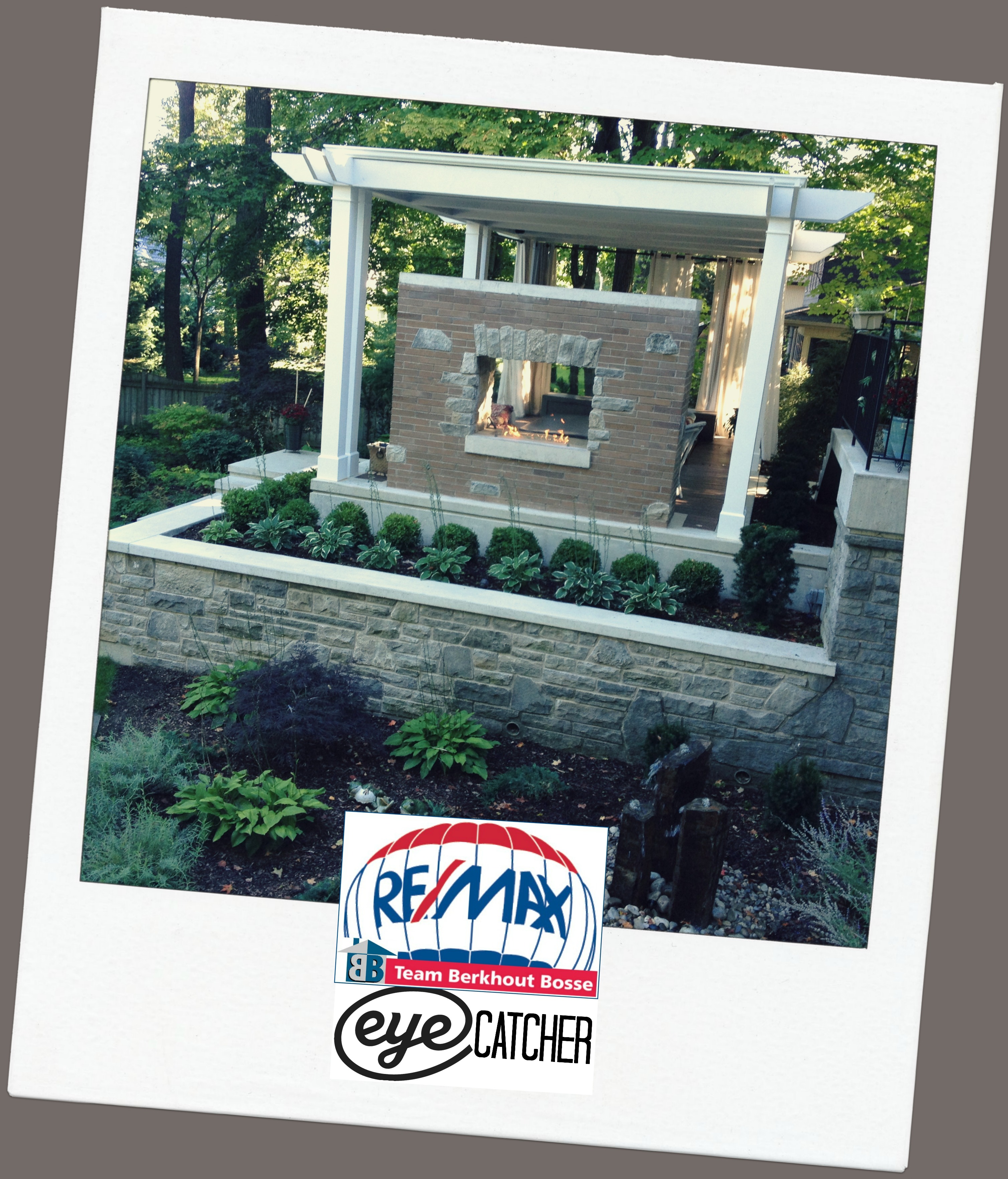 Team Berkhout Bosse “EYE CATCHER” – An Outdoor Fireplace Wall Screens Hot Tub